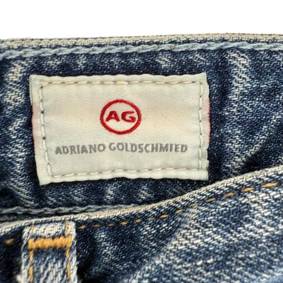 Adriano Goldschmied Jean Shorts Size 27 The Bonnie Relaxed Blue Distressed Denim - Picture 2 of 11